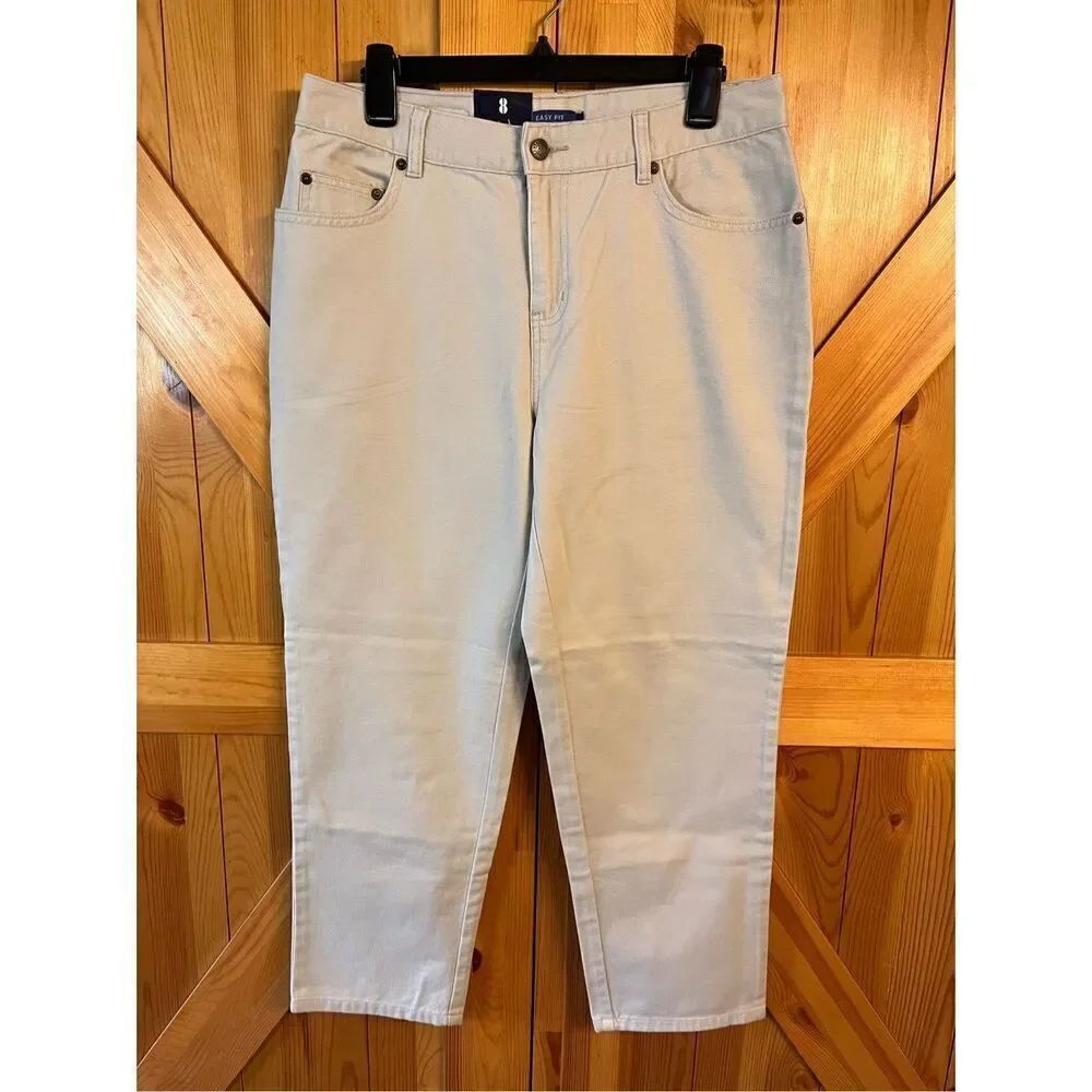 Bill Blass Easy Fit Women’s Cream Jeans Sz 10P Short nwt